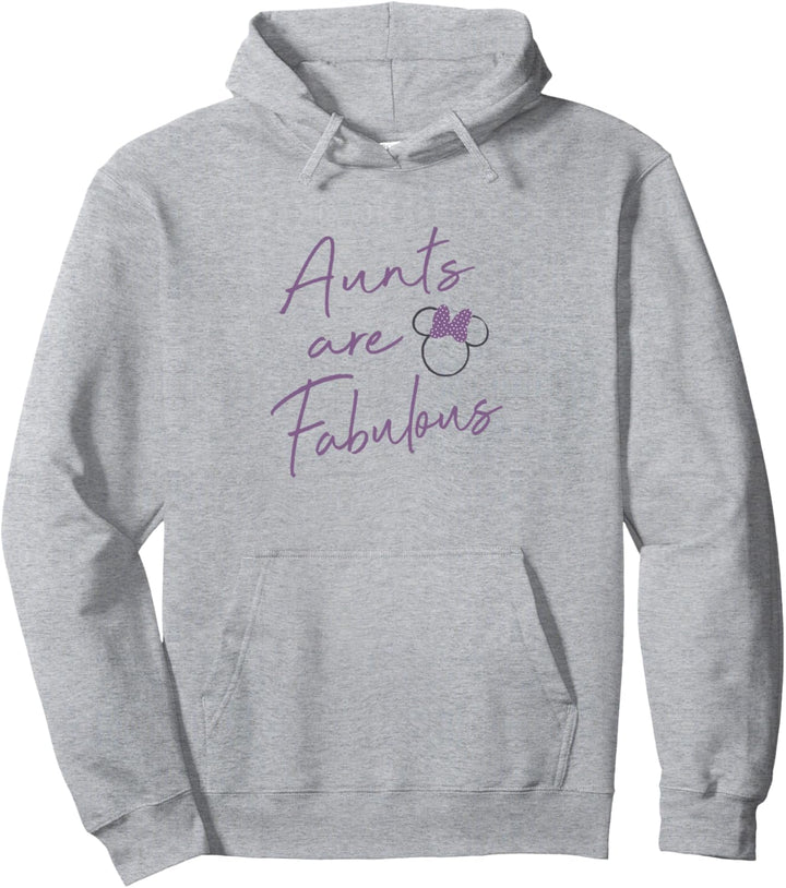 Disney Minnie Mouse Aunts Are Fabulous Purple Text Pullover Hoodie