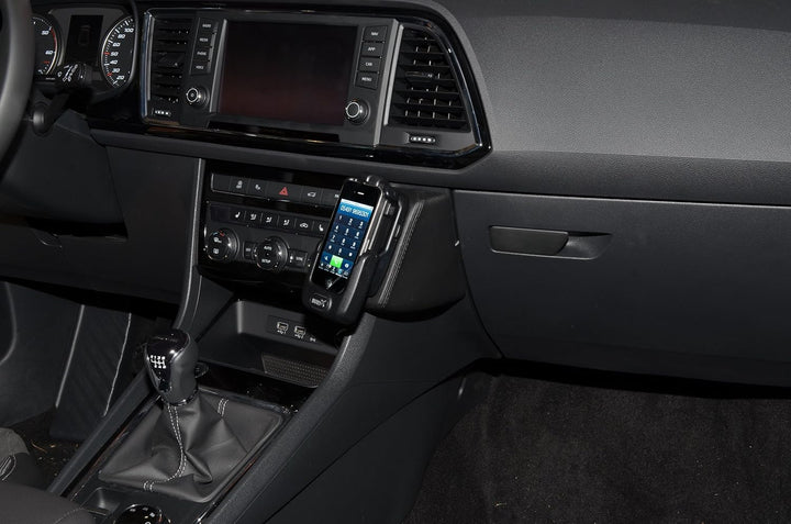 KUDA 2415 Halterung Kunstleder schwarz für Seat Ateca ab 2016, 2415