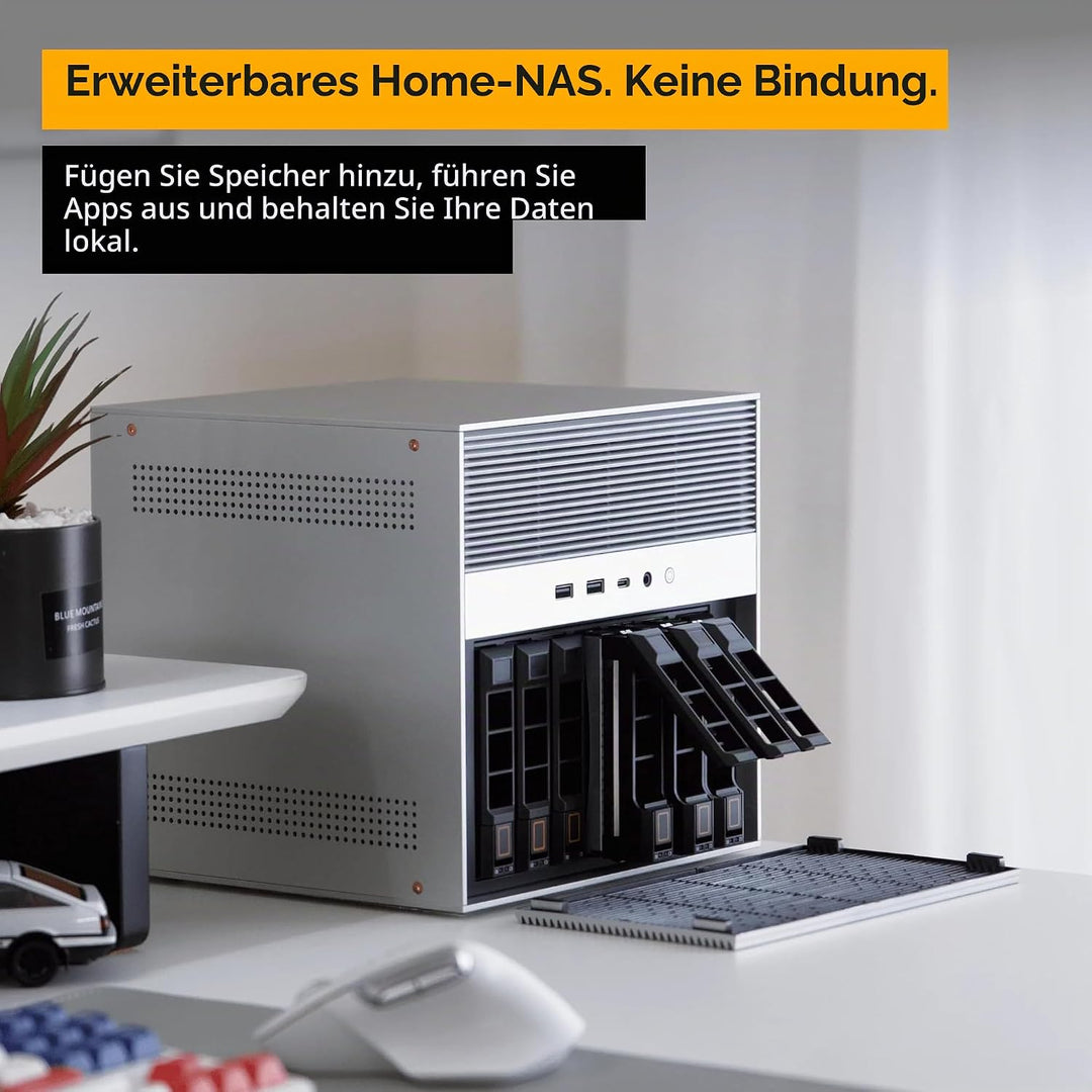 ZimaCube 2 NAS Server mit Intel i3-1215U, Netzwerkspeicher 6 Bay | Thunderbolt 4, Dual 2,5GbE und PC