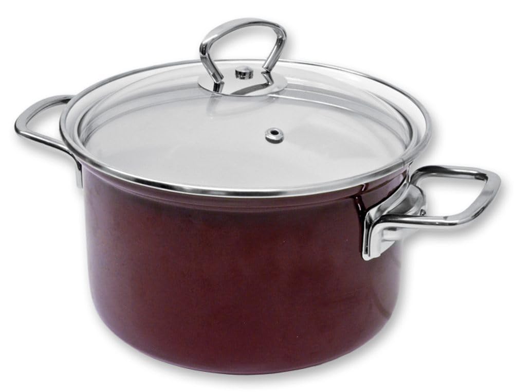 Belis Kochtopf Eco-Ceramic Bordeauxrot emailliert 24cm, 24cm