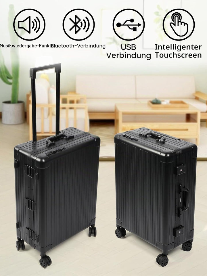EBANKU Kosmetikkoffer Trolley Schminkkoffer, 24in PC Rolling Makeup Train Case Professionelle Künstl