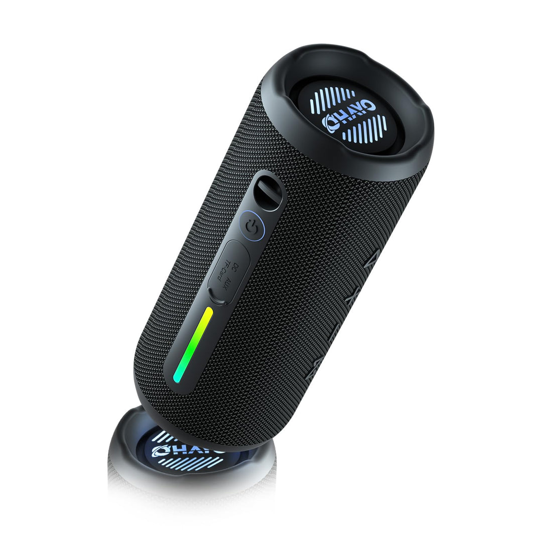 OHAYO Bluetooth Lautsprecher, Bluetooth Box mit RGB Licht, Musikbox mit Bluetooth 5.3, 3 Licht Modi,