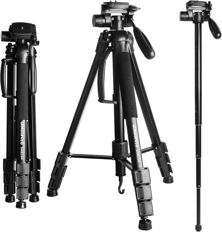 Kamera Stativ-CAMBOFOTO 176.5cm/70’’ Dreibein-Stative/Einbeinstativ Aluminiumlegierung Stativ Kompak