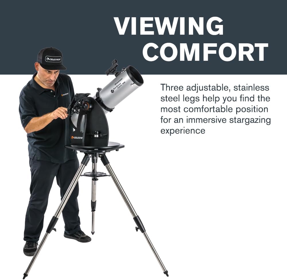 Celestron 93480 Exklusives Stativ für das StarSense Explorer Dobson-Tischteleskop mit Zubehörschale