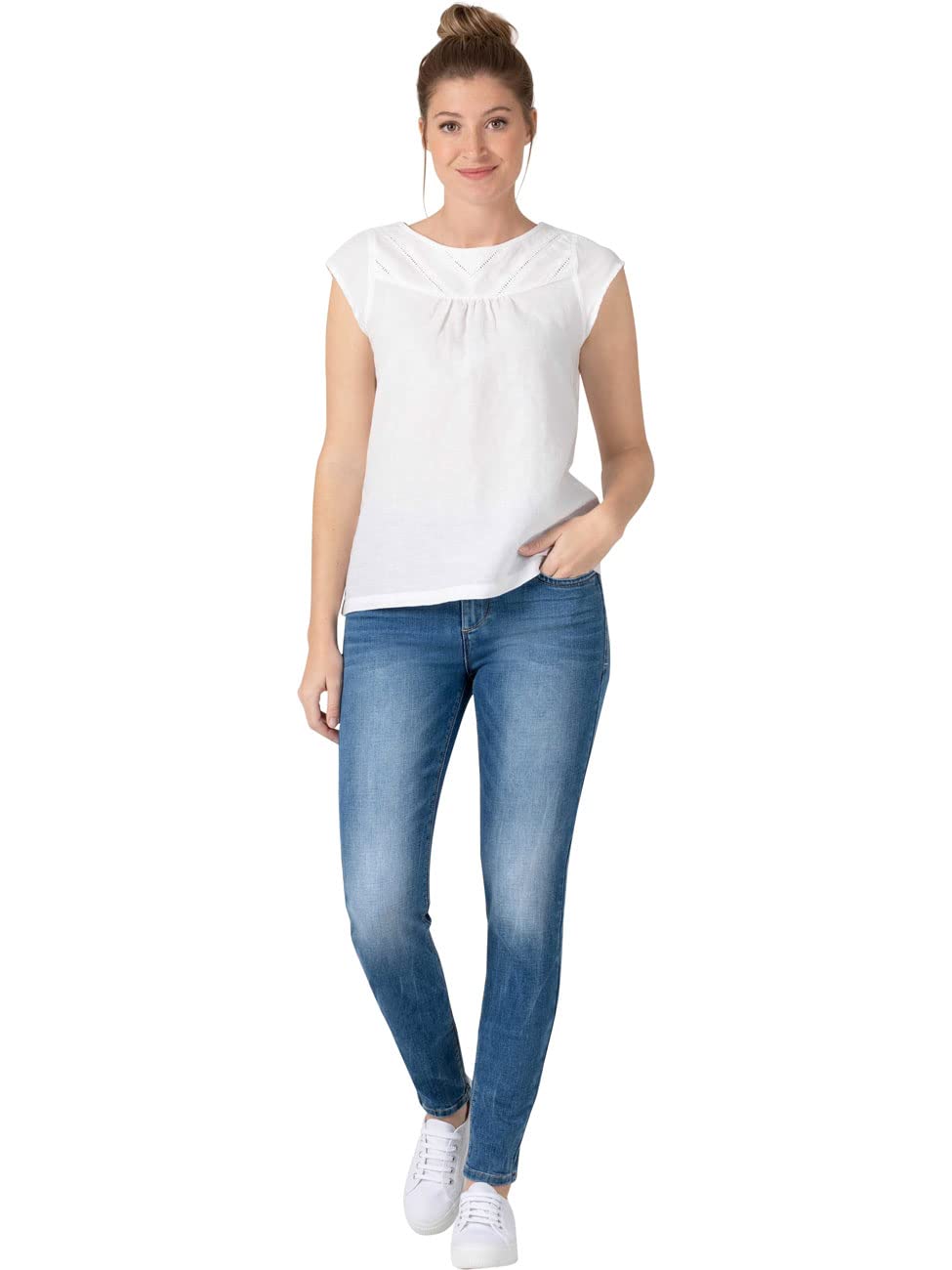 Timezone Damen Slim EnyaTZ Womenshape Slim Enyatz Womenshape 26W / 30L Smurf Blue Wash, 26W / 30L Sm