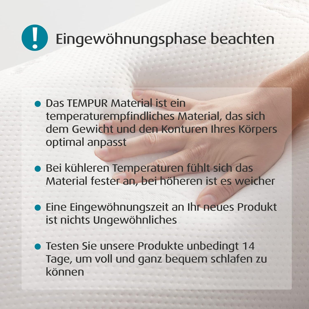 TEMPUR Ombracio Schlafkissen, ergonomisches Bauchschläferkissen in Schmetterlingsform, Liegefühl mit