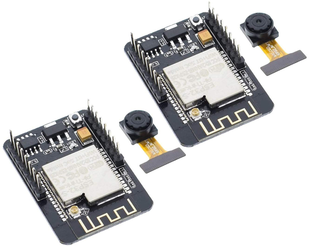 TECNOIOT 2pcs Camera Module ESP32-CAM Bluetooth Module WiFi Board Development ESP32 OV2640 (Camera I