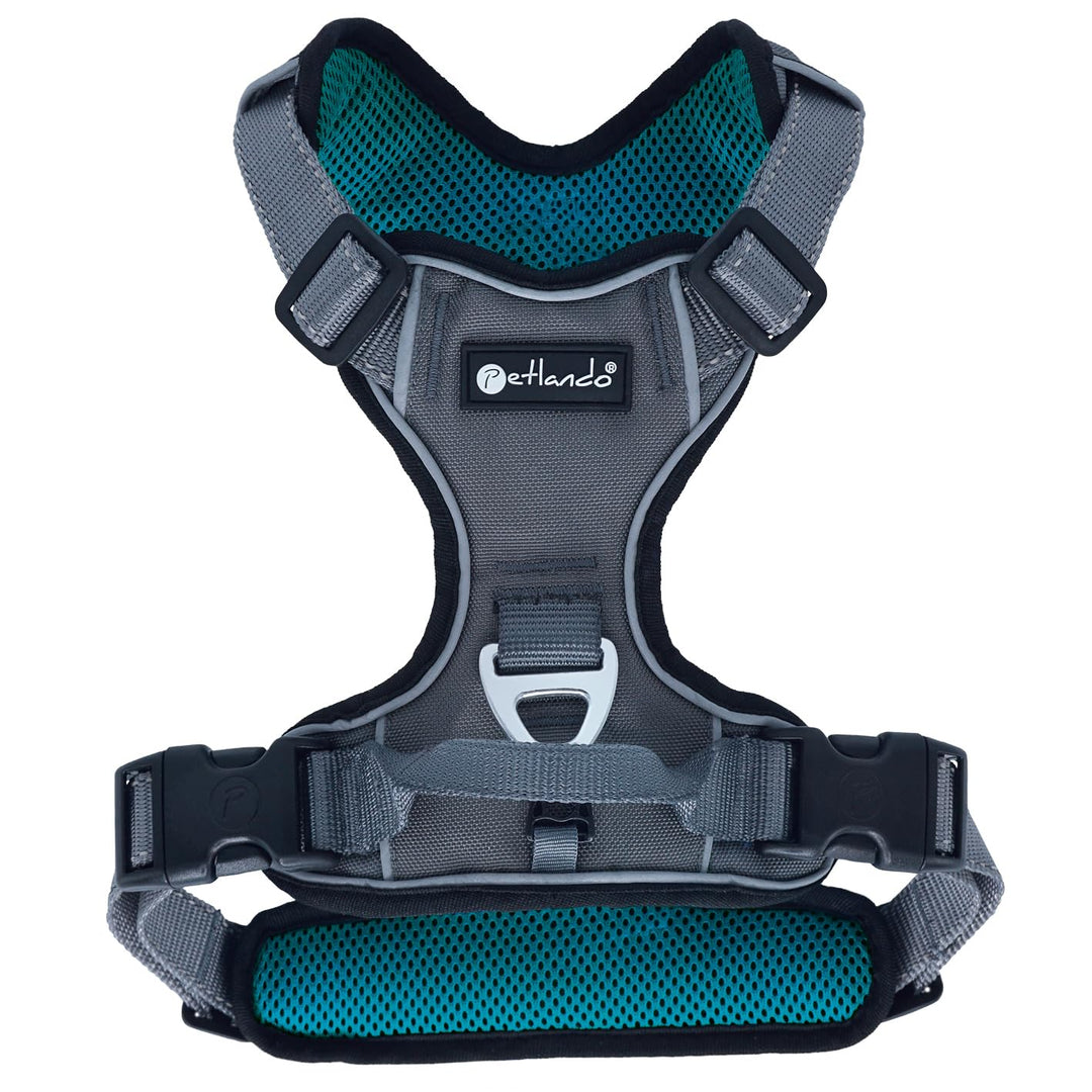 Petlando Hundegeschirr Outdoor – stark reflektierend, gepolstert, atmungsaktiv, robust, stufenlos ve