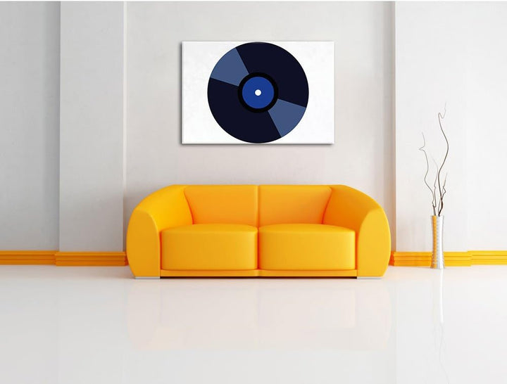 Pixxprint Rock 'n' roll Schallplatte als Leinwandbild/Grösse: 100x70 / Wandbild/Kunstdruck/fertig be