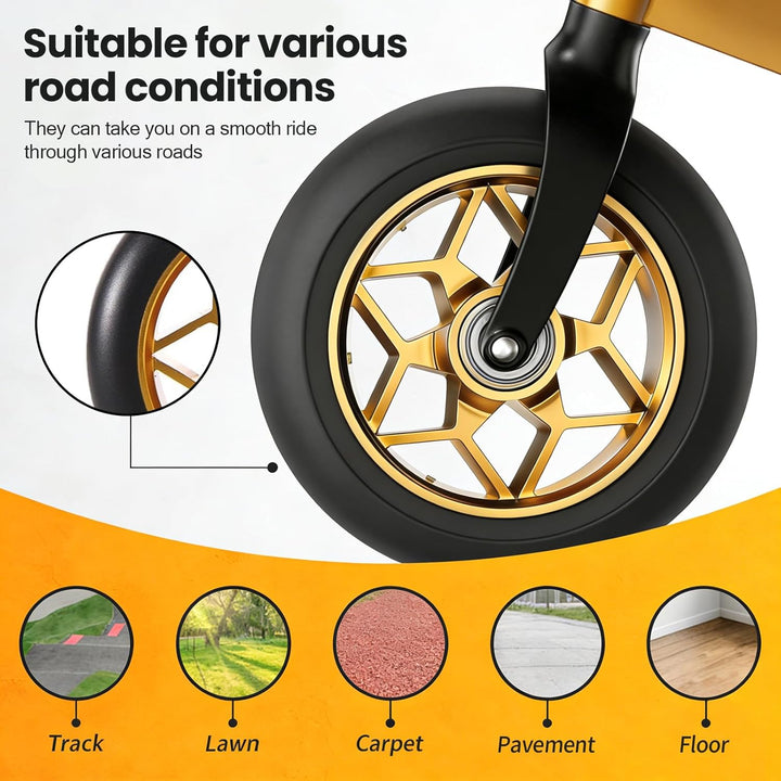 2 Stück Rutschfest Stunt Scooter Rollen, Stossdämpfend 110 mm Stunts Scooters Reifen Geräuscharm Gol