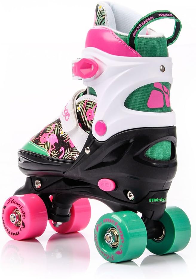 meteor Retro Rollschuhe Disco Roll Skate wie in den 80er Jahren Jugend Roll-Schuhe Kinder Quad Skate