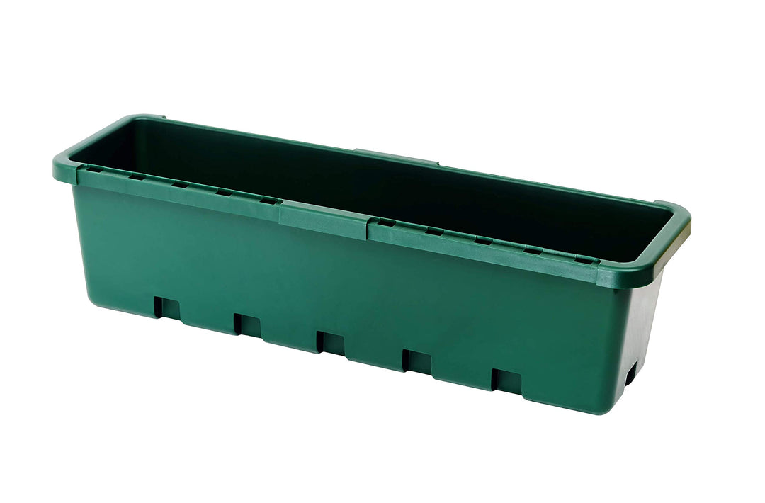 GreenLife Blumenbox 3 Stück Pflanzkasten Blumenkasten Balkonkasten (Grün), Grün