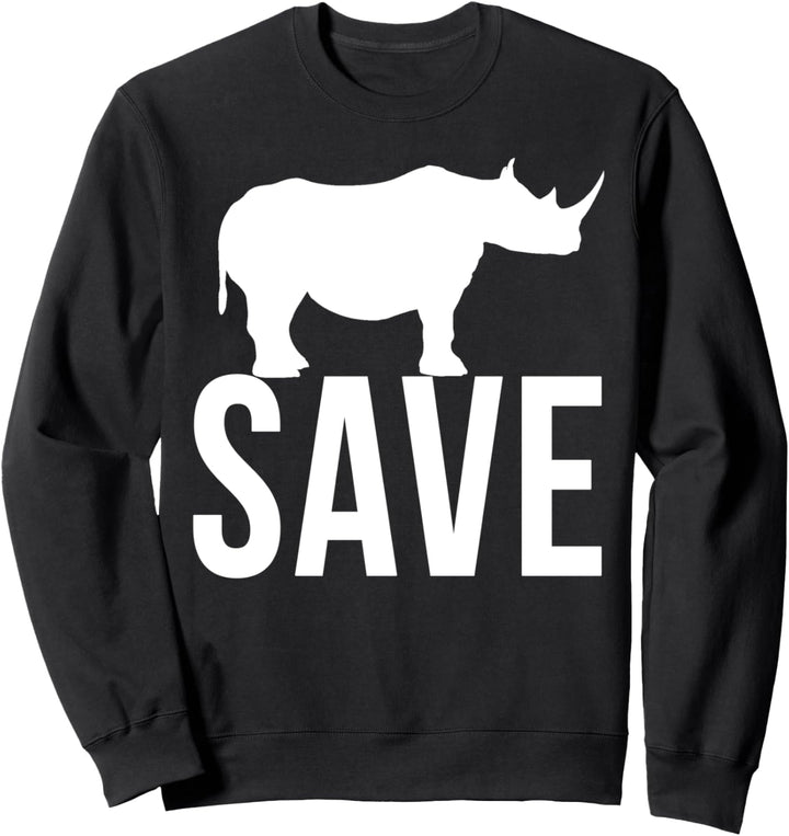 Save The Rhino Schützt Den Nashorn Tierschutz Sweatshirt