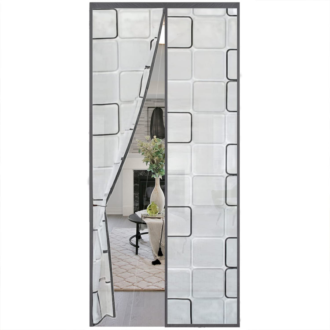 Isolier Schutz Vorhang 100x220cm, Magnet Wärmeschutzvorhang für Türen, Kälteschutz und Wärmeschutz i