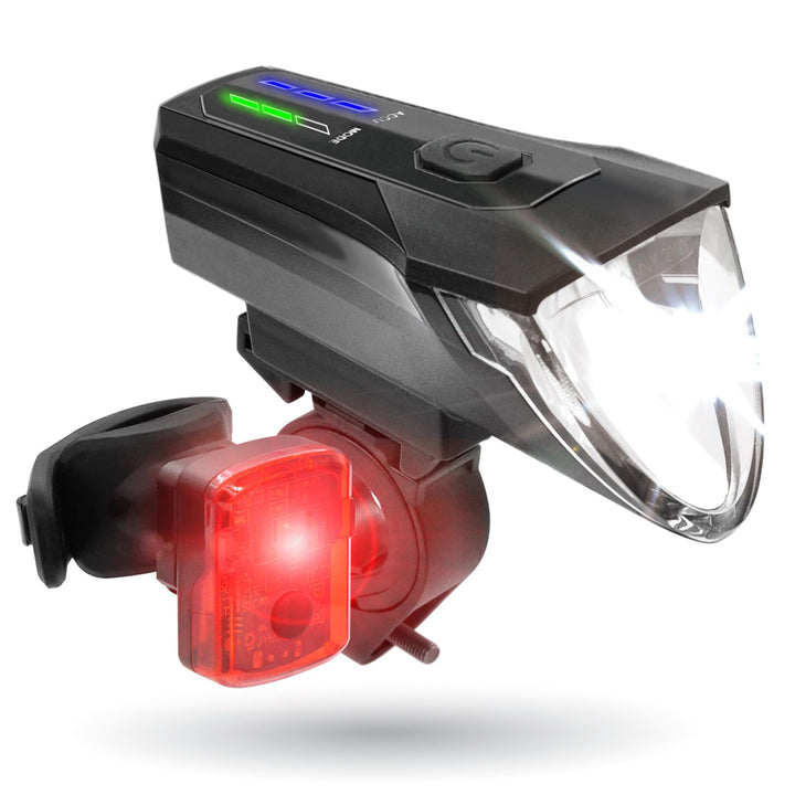 Bergsteiger Fahrradlicht, Licht LED Set, Lampenset, Fahrradbeleuchtung, Original Fahrrad-Zubehör USB