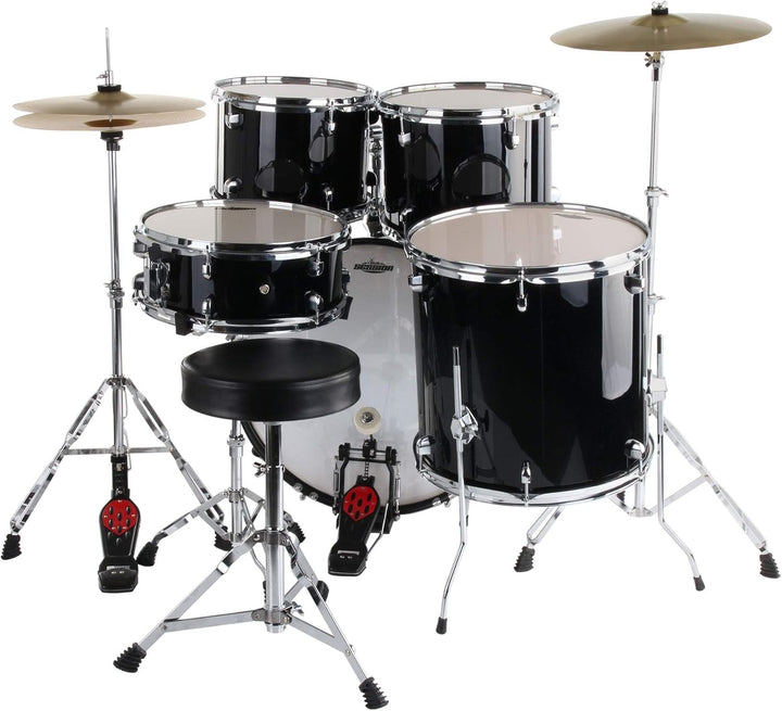 XDrum Semi 22" Standard Schlagzeug Midnight Black - 22" BD, 12" TT, 13" TT, 16" FT, 14" SD - inkl. S