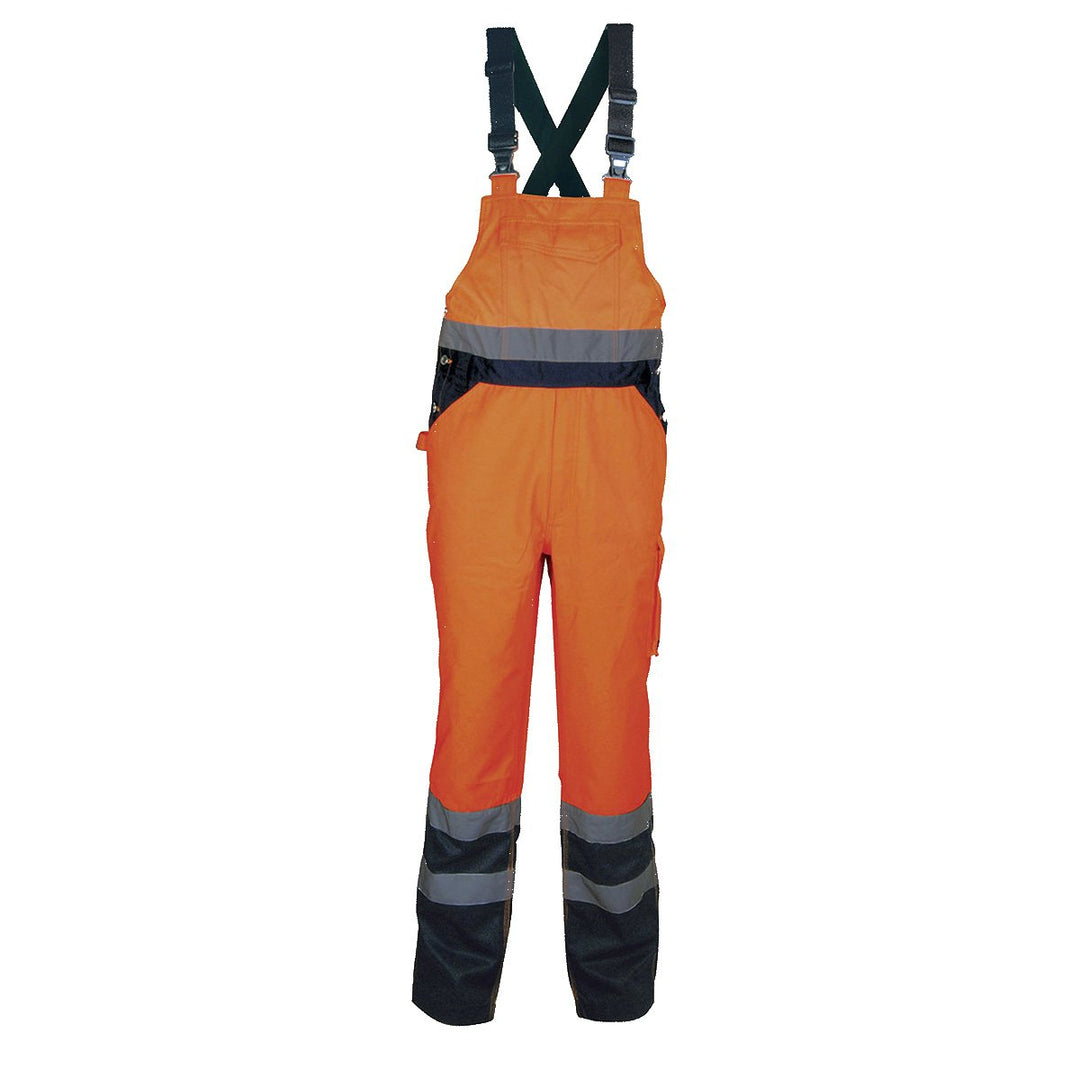 Cofra Warnschutz Latzhose Tuttle V294 Arbeitshose in Signalfarbe, orange, 40-00V29402-M /3 Fluo Oran