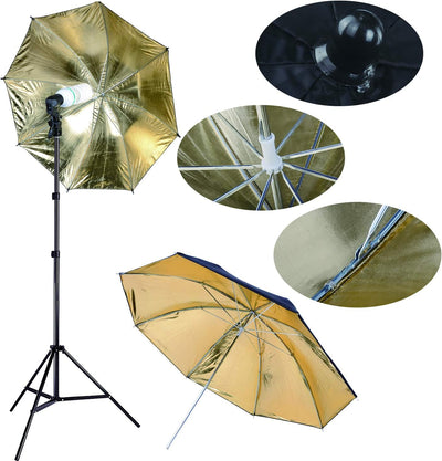 HAKUTATZ® Hintergrund Fotostudio Set 5-in-1 Reflektor Fotoschirm Fotoleinwand Fotografie Lampenstati