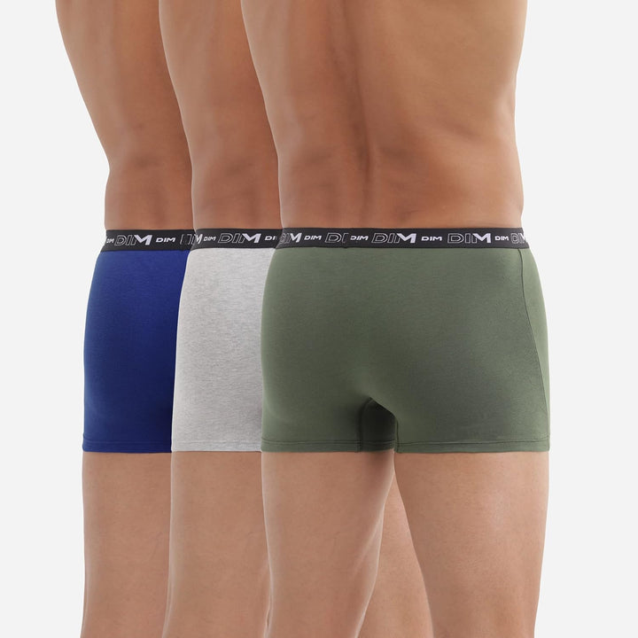 DIM Herren Boxer 3er Pack | Atmungsaktive Stretch-Baumwolle | Optimaler Halt | Ohne Etikett 5 Multic