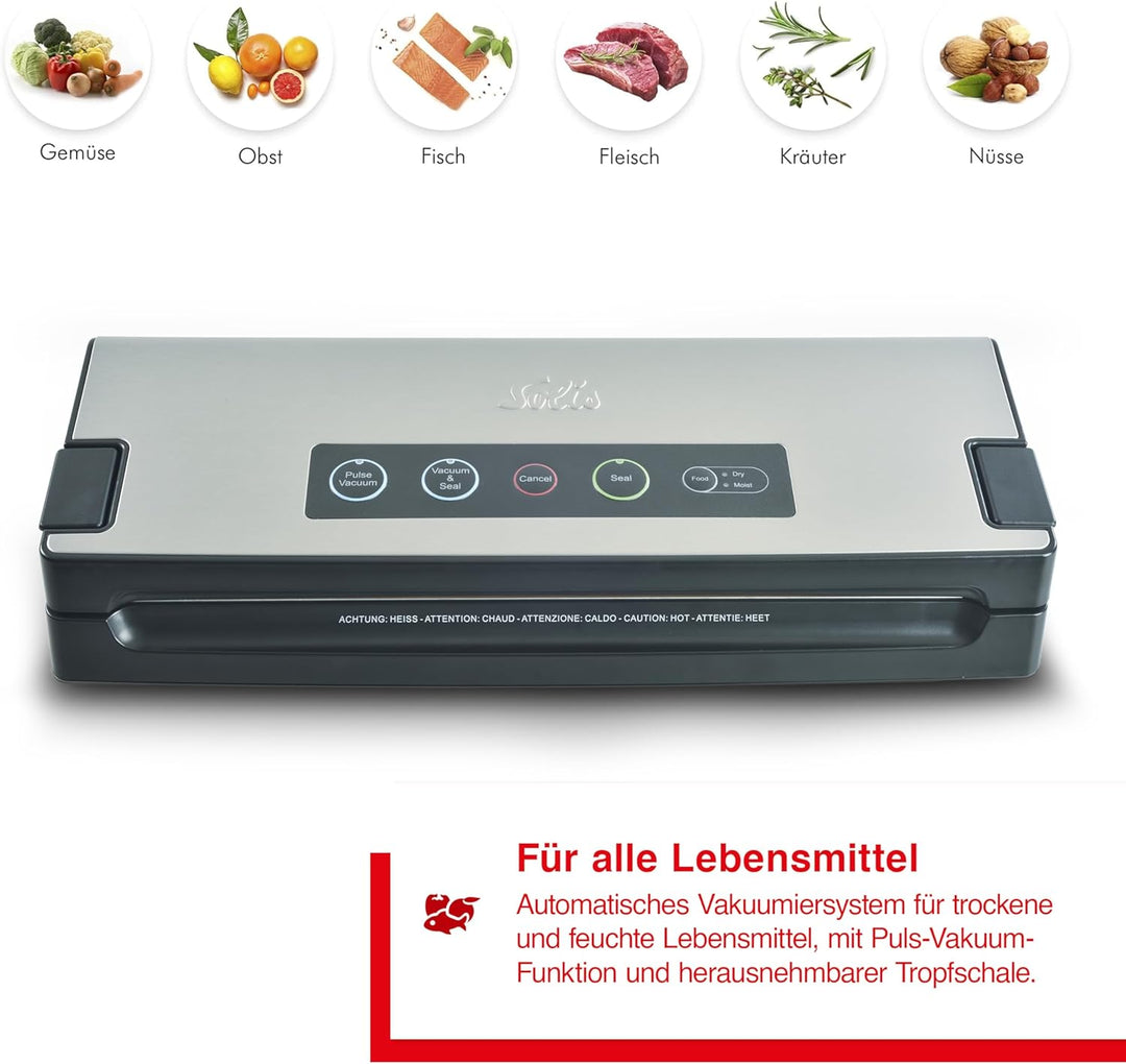 Solis Vakuumiergerät Vac Premium 574 - Einschweissgerät für Lebensmittel - Vakuumierer/Folienschweis
