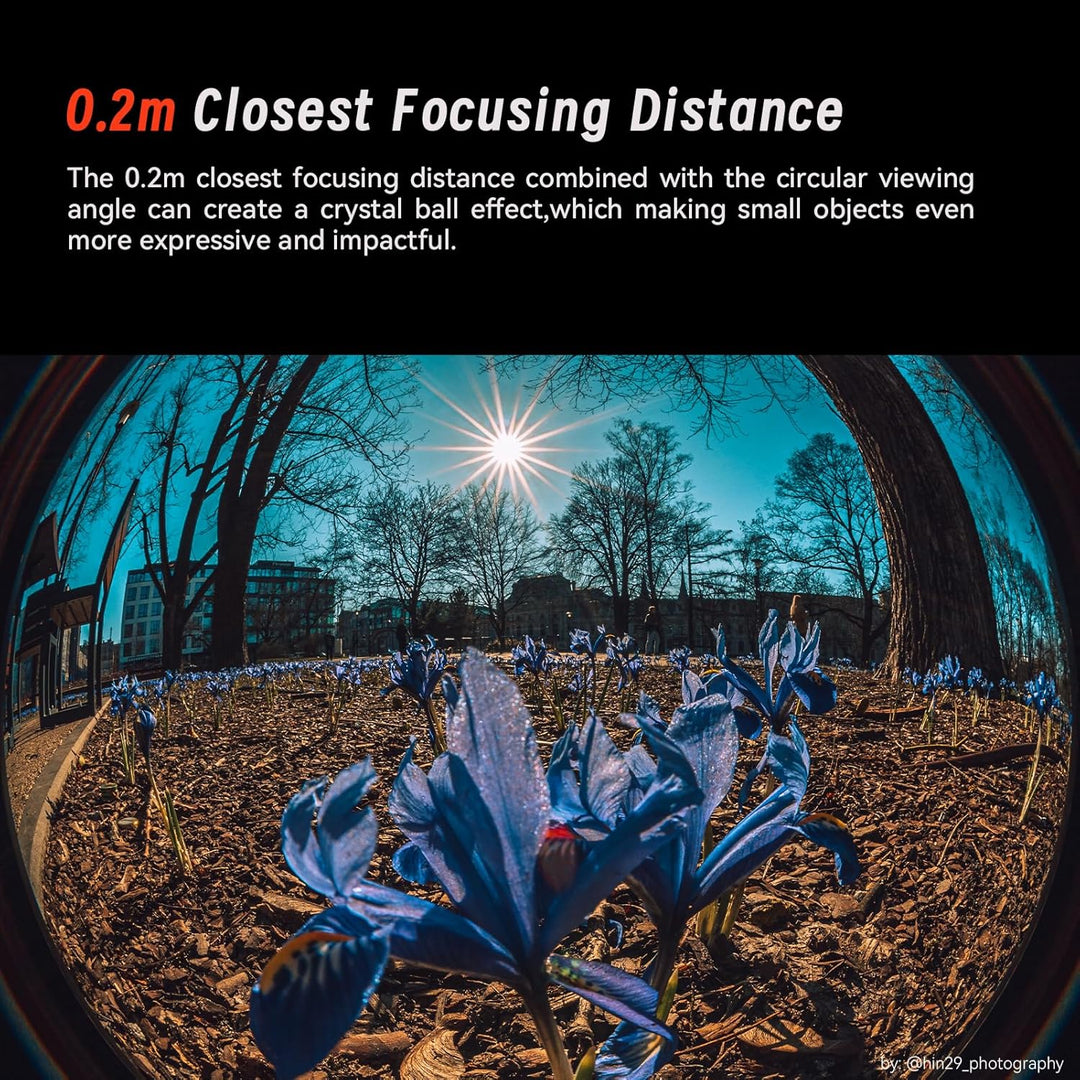 AstrHori 6.5mm F2.0 APS-C Fisheye Objektiv für Fuji X, Manueller Fokus 192° Ultraweitwinkel Objektiv