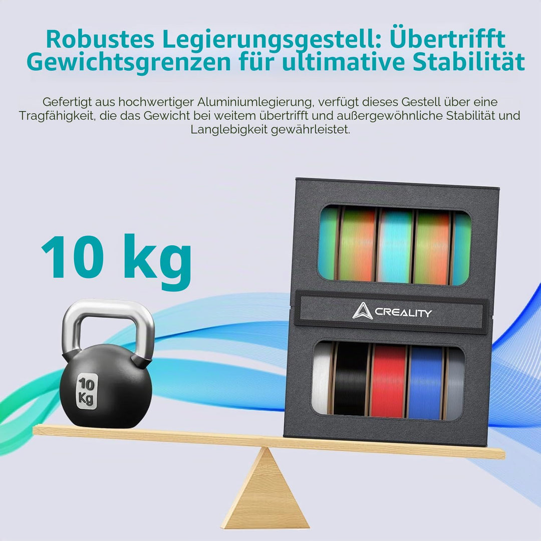 Creality 3D-Drucker-Filament-Aufbewahrung, robuster 3D-Drucker-Metallhalter, staubdicht, stabil, 2-s