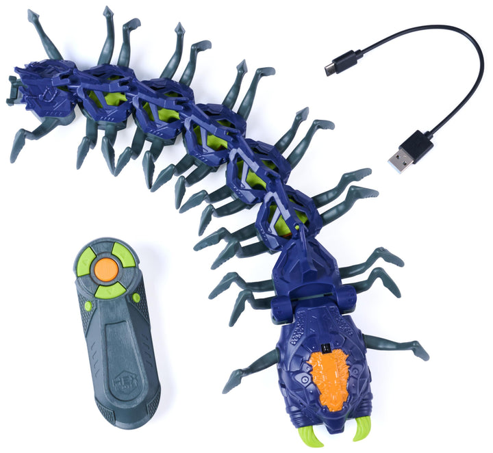 HEX Bots Explodapede Remote Control Robot Centipede Robot Toys with Light Up Eyes, Prank Toys for Ki