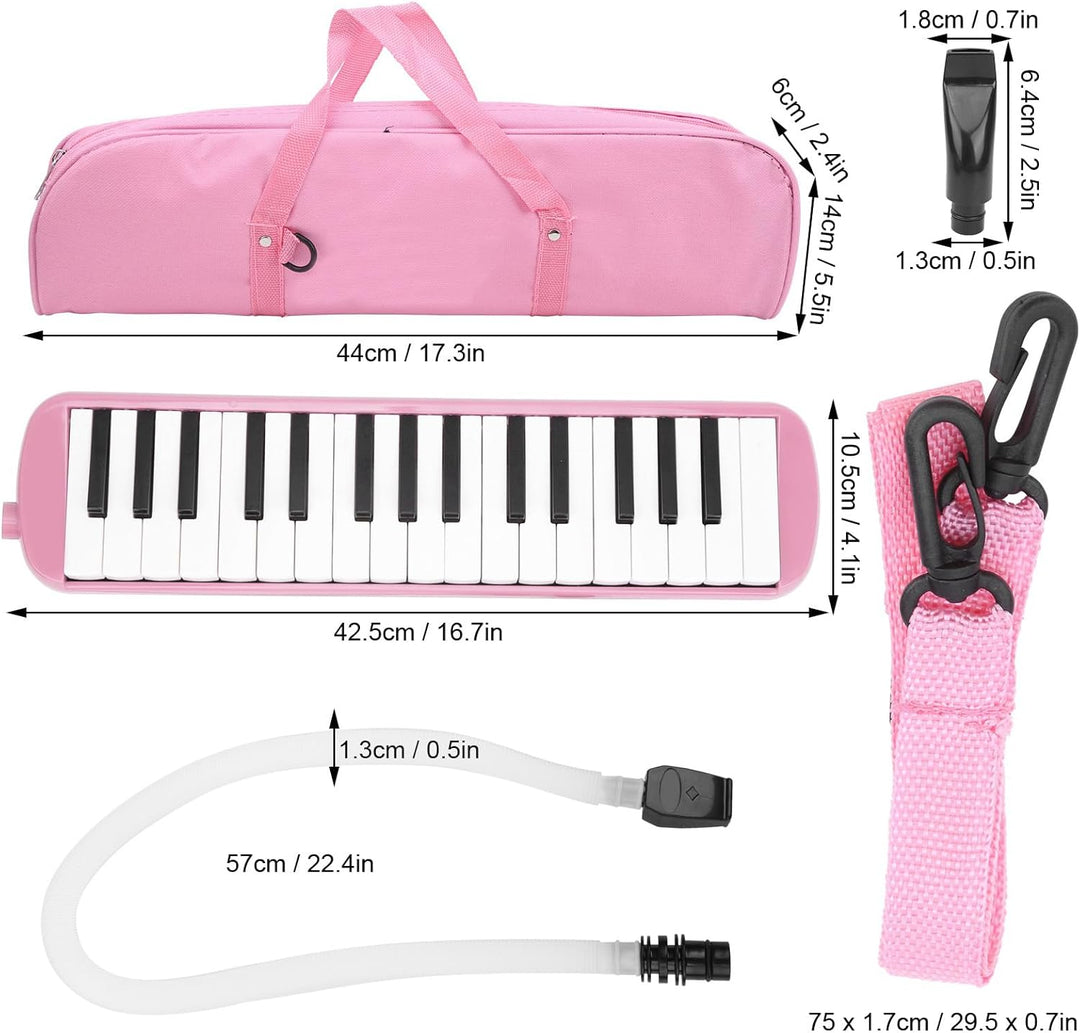32 Tasten Melodica ABS IRIN Melodica Geeignet für Anfänger Übungstasche Blasmusikinstrument Tastatur
