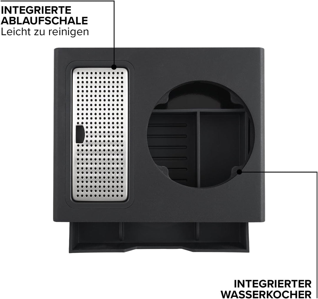 Corby Kensington Compact Drawer Willkommenstablett in Schwarz