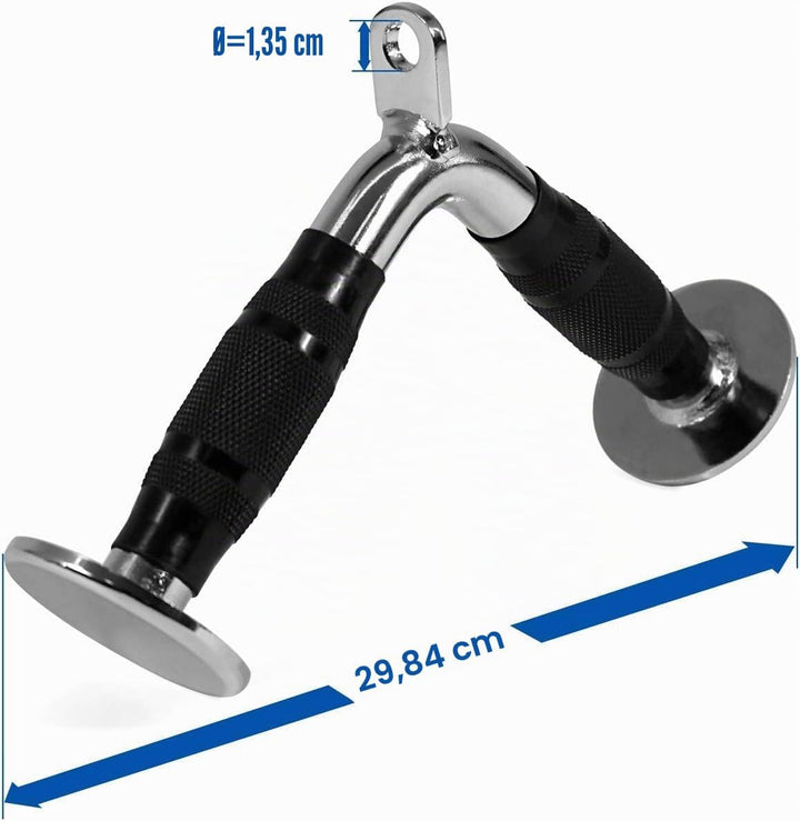 Yes4All LAT-Pull-Down-Kabelaufsatz, Trizeps-Pressstange, V-förmige Stange mit Diamant-Rändelgriff, B