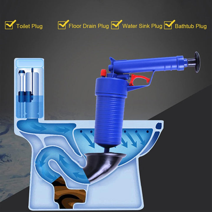 Drain Blaster, Air Power Toilet Plunger, Sink Plunger Pipe Blaster, manueller Pumpenreiniger, Hochdr