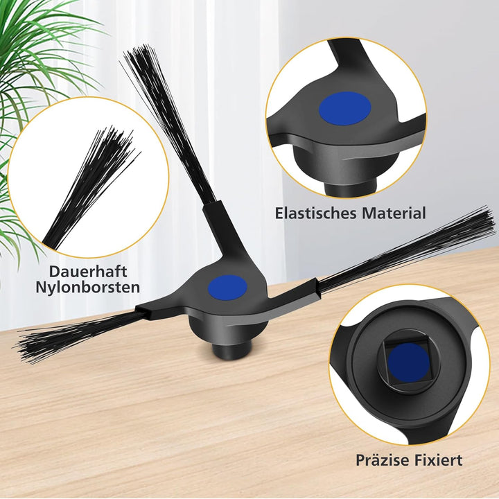 19 Stück Zubehör für Ecovacs Deebot X2 Omni/ X2/ X2 Pro Saugroboter Roboter,1 Hauptbürste, 4 HEPA-Fi