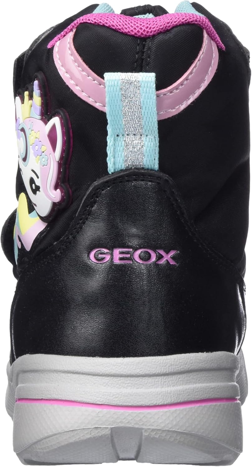 Geox Mädchen J Sveggen Girl B ABX Stiefeletten 27 EU Black Multicolor, 27 EU Black Multicolor