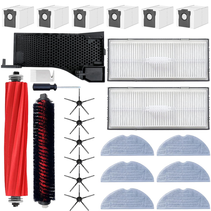 25 Stück Zubehör set für Roborock S7 MaxV Ultra/S7 Pro Ultra,mit Wasserfilter&Reinigungsbürste Assem