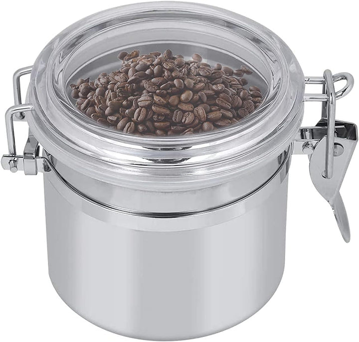 HERCHR Kaffeedose Luftdicht, Teedose Vorratsdose Kaffeebehälter Aus Edelstahl Mit Deckel, Kapazität