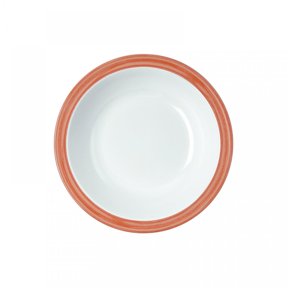 WACA 1926 Suppenteller Kunststoffteller 600 ml Dm 205 mm, Farbe:Bistro orange Bistro Rot, Bistro Rot