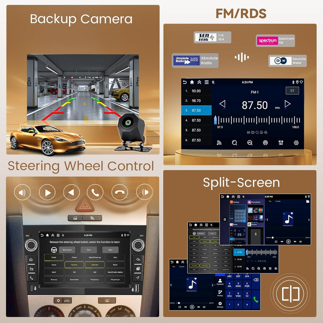 Hikity Android 15 4+128G Autoradio für Opel Corsa Astra Antara Meriva Combo Signum Zafira mit 7'' In