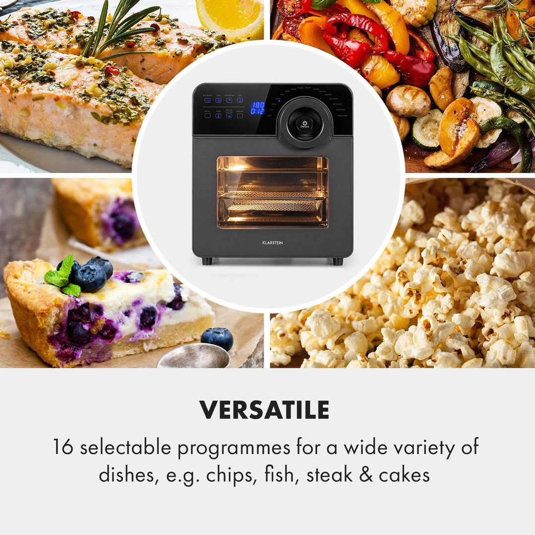 Klarstein AeroVital Cube Chef Heissluftfritteuse - 1700 W Heissluftfriteuse, Airfryer mit Touchscree