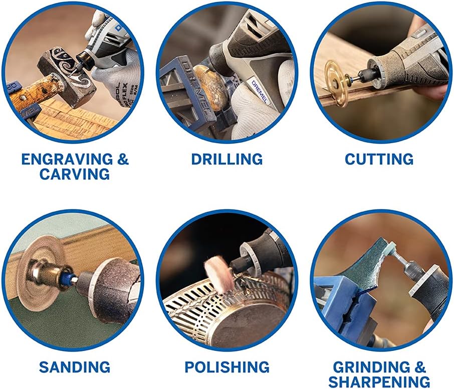 Dremel 4250 Drehwerkzeug 175W Multitool Kit mit 3 Aufsätzen 45 Zubehörteile 175W Motor mit elektroni