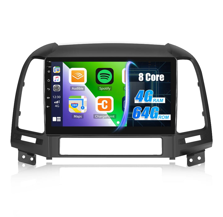 8 Core 4G+64G CAMECHO Android 13 Autoradio mit Navi für Hyundai Santa Fe 2006-2012,8Core丨9 Zoll Dopp