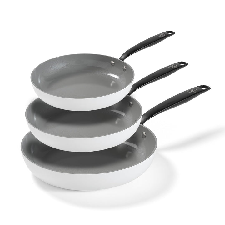 Be Living Essential Pfannenset 3-teilig, Bratpfanne 20/24/28 cm, Non Stick Keramik Antihaft, Indukti
