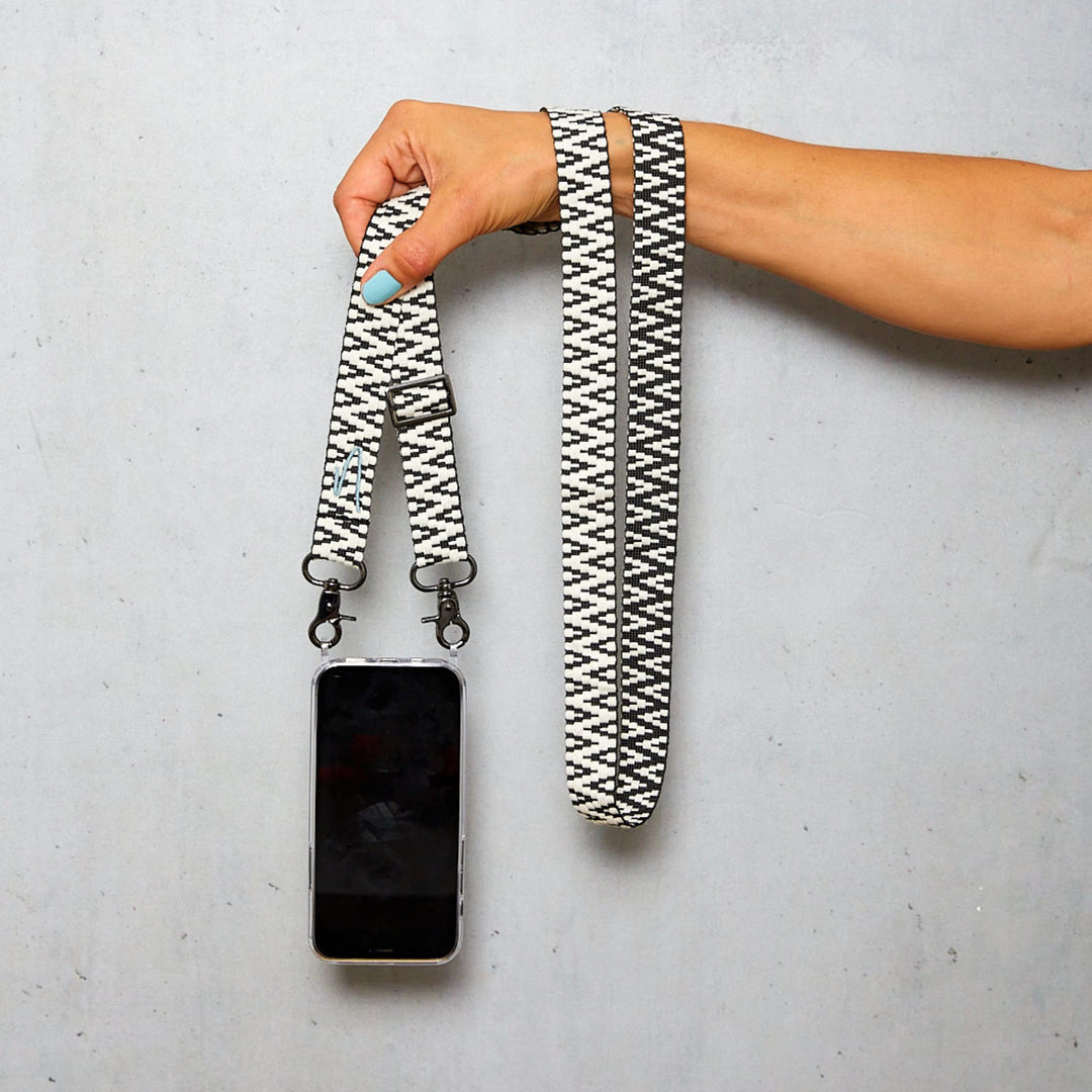 NOOMYA® Premium Fashion Handykette | Set Handyhülle iPhone 13 & Handyband Midnight Star | Handygurt