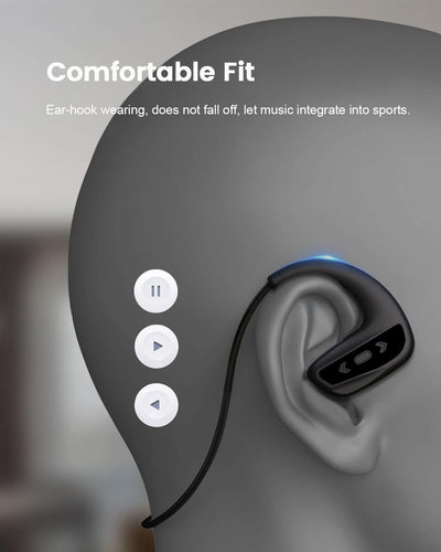 CYBORIS wasserdichte Kopfhörer Schwimmen, Bluetooth Kopfhörer In-Ear IPX8 MP3 Kopfhörer 16GB - Mit K