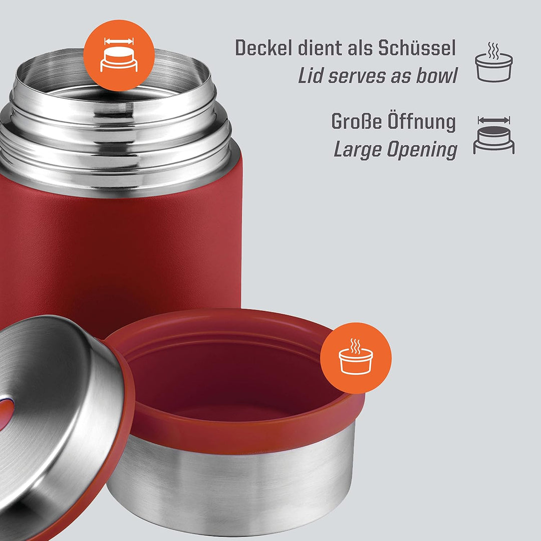 Esbit Thermobehälter Sculptor für Essen - Warmhaltebehälter 500 ml in Burgundy - aus Edelstahl für w