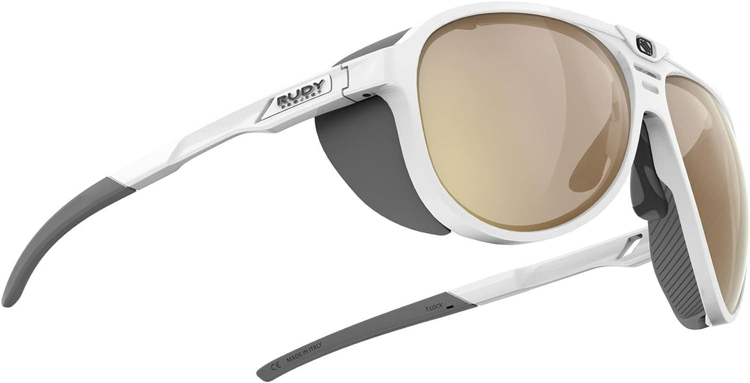 Rudy Project Unisex STARDASH White Gloss Impactx Photochromic 2 Laser Crimson Sonnenbrille, Talla Ún