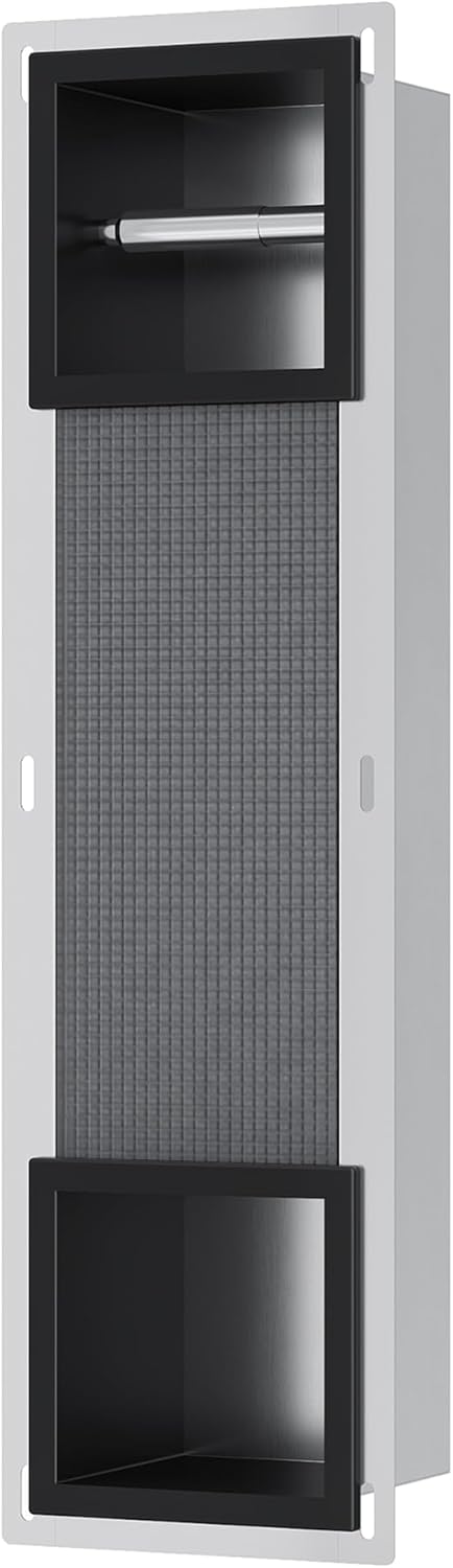 Unterputz-Schrankmodul Edelstahl mit Toilettenpapierhalter Eingebaute Badezimmerschrank Schmal Toile