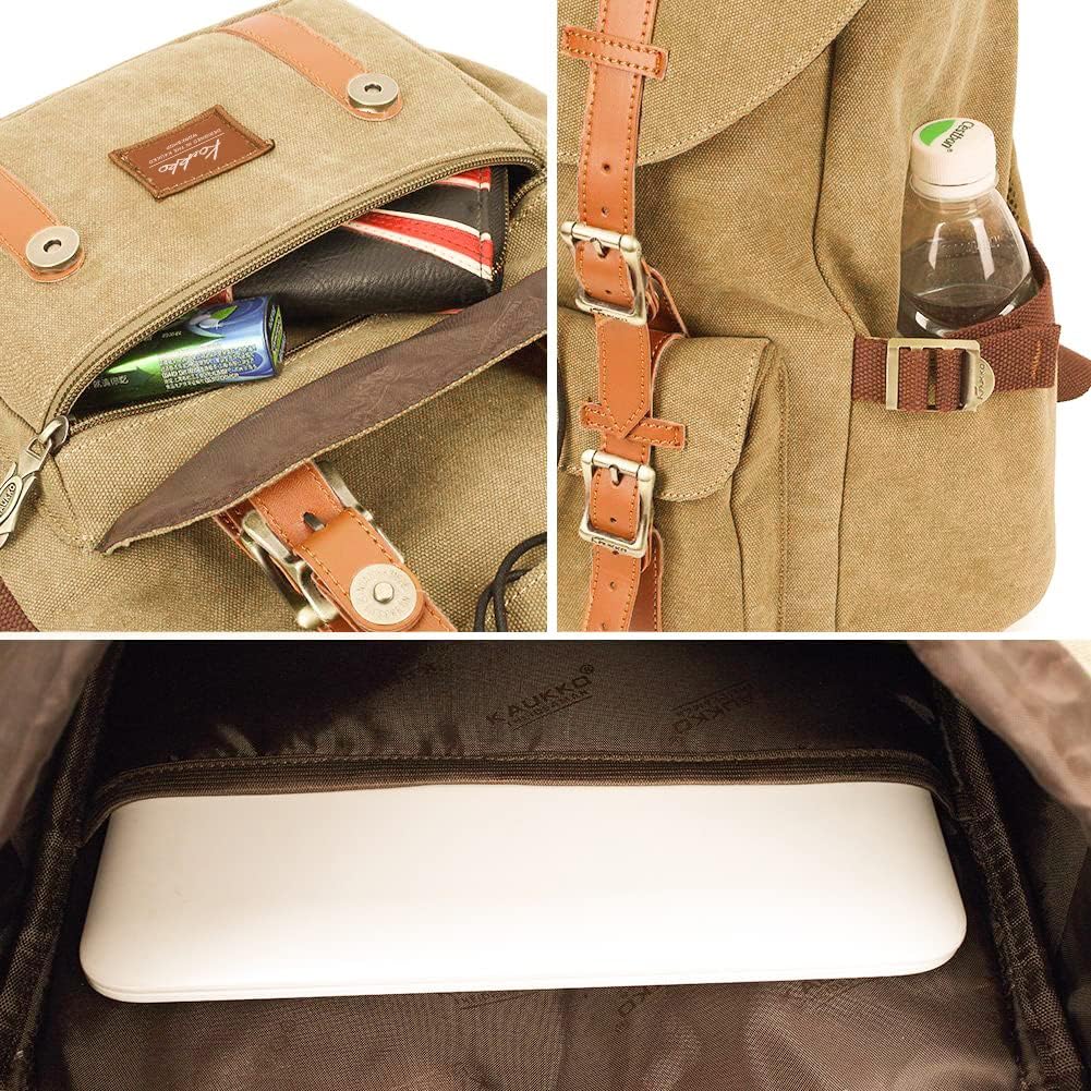 KAUKKO Unisex Ep5 Rucksack 45 x 27 x 17cm (HxBxT) (Ckhaki 2pcs), 45 x 27 x 17cm (HxBxT) (Ckhaki 2pcs