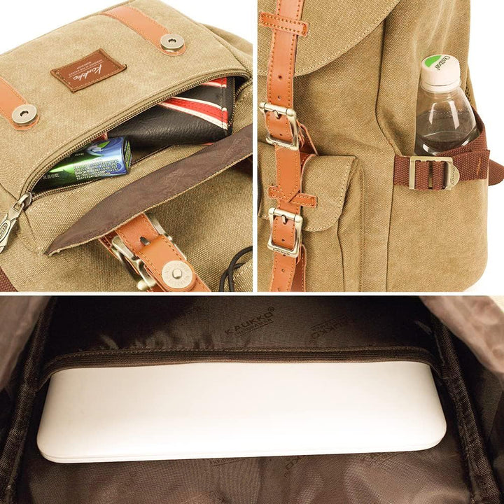 KAUKKO Unisex Ep5 Rucksack 45 x 27 x 17cm (HxBxT) (Ckhaki 2pcs), 45 x 27 x 17cm (HxBxT) (Ckhaki 2pcs