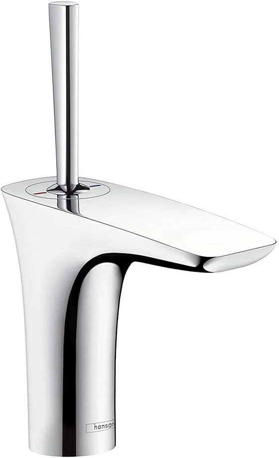 hansgrohe Wasserhahn PuraVida (Armatur mit Auslauf Höhe 100 mm und Push-Open Ablaufgarnitur für Hand