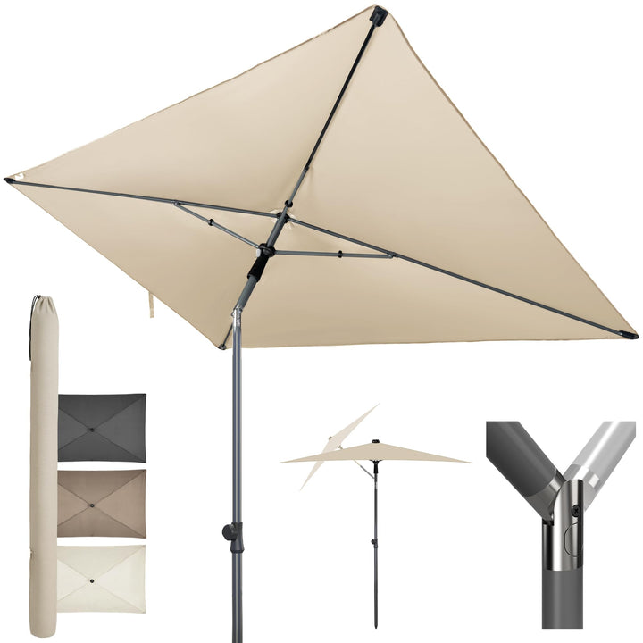 4smile SunnyShade Balkonschirm Rechteckig 210x140 cm, Sonnenschutz Balkon mit UV 50+, Sonnenschirm B